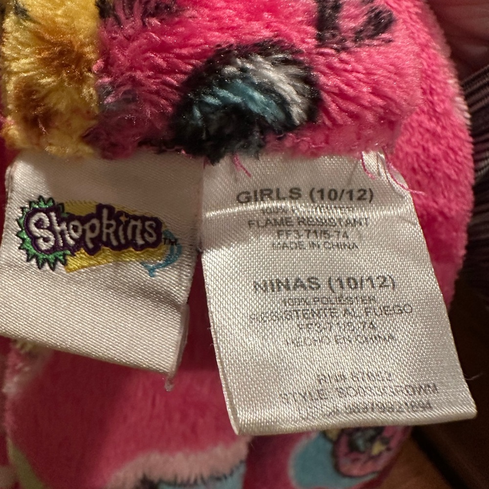 Shopkins Kids Pink Robe - Picture 2 of 5